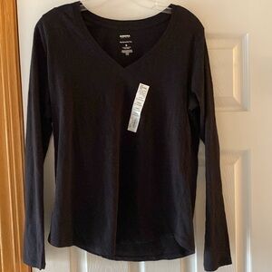 NWT black long sleeve t shirt blouse